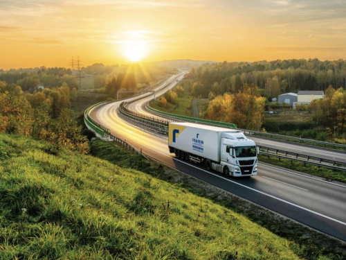 camion Fraikin sur la route